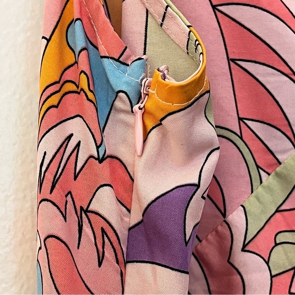 Princess Polly | Nellie mini dress Pink Multi retro pattern Womens size 8 a-line - Picture 9 of 11